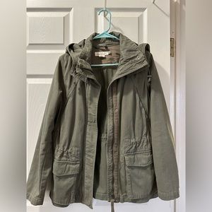 H&M Women’s LOGG Hooded Jacket Green Olive
